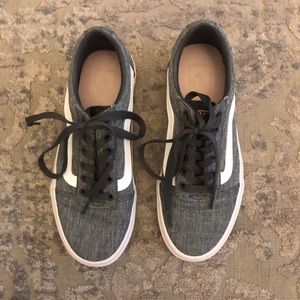Vans lace up gray sneakers